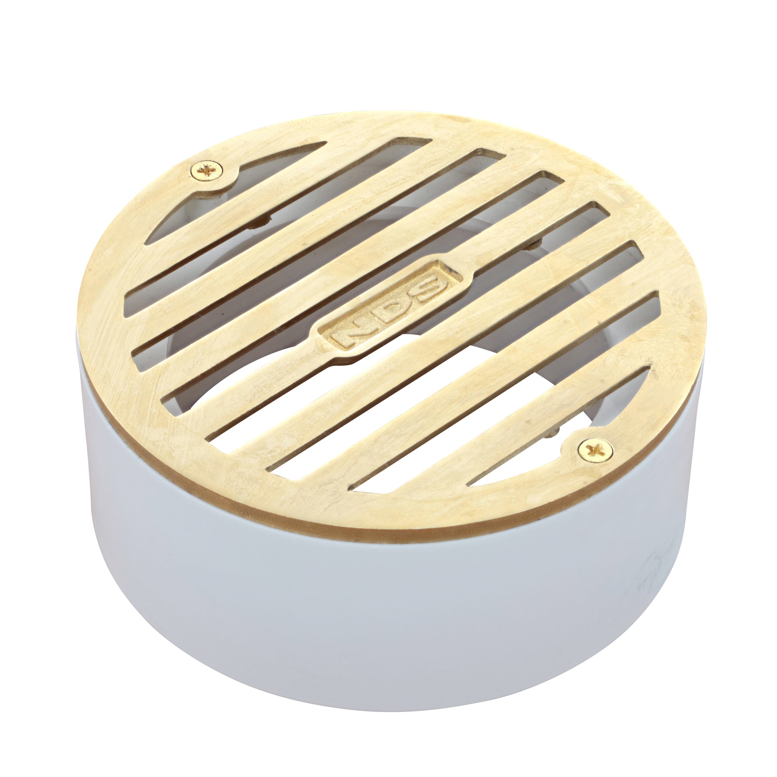 NDS Nds 906PB Round Drain Grate 4 Inch Polished Brass