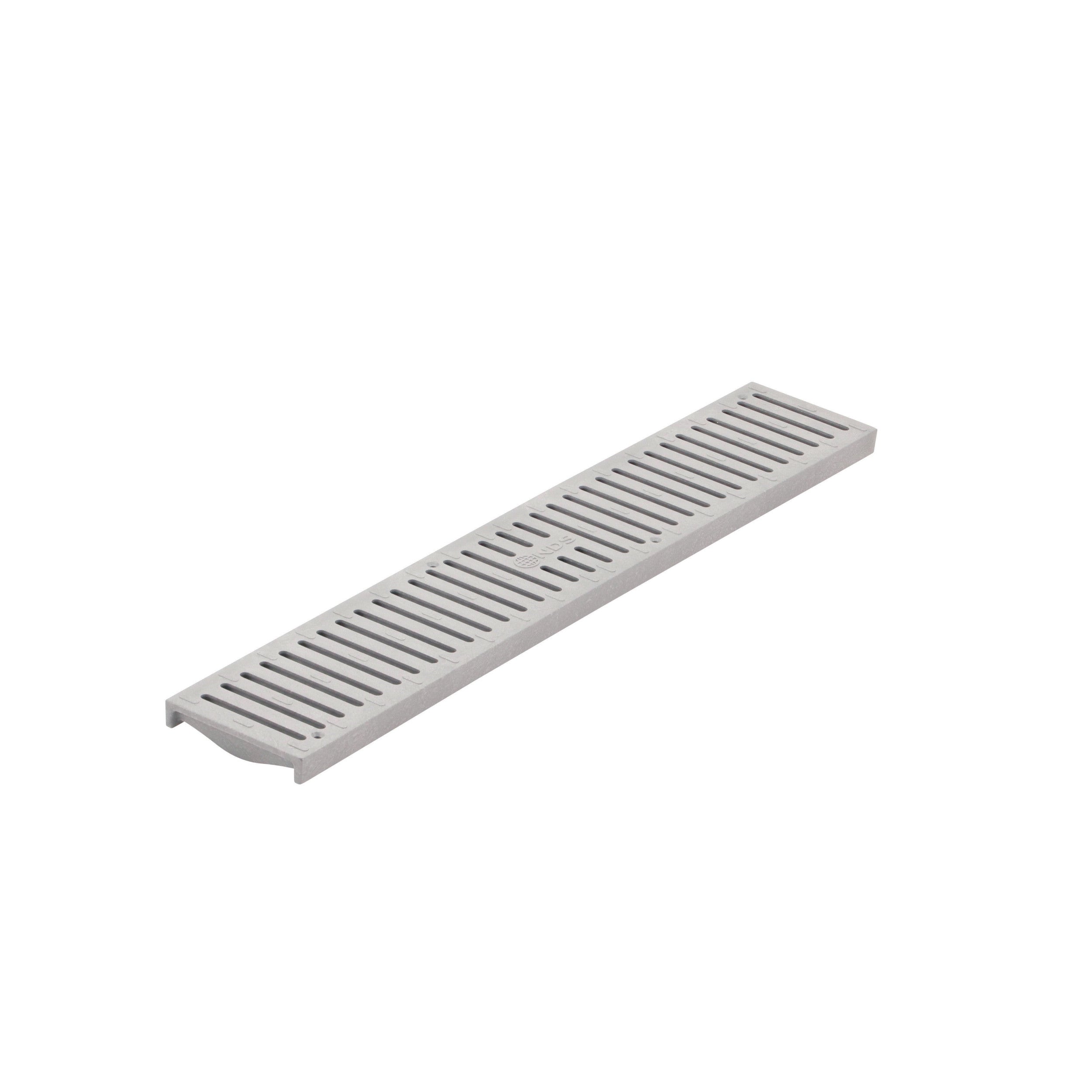 NDS Nds 241 Channel Drain Grate 4 in 2 Ft Gray