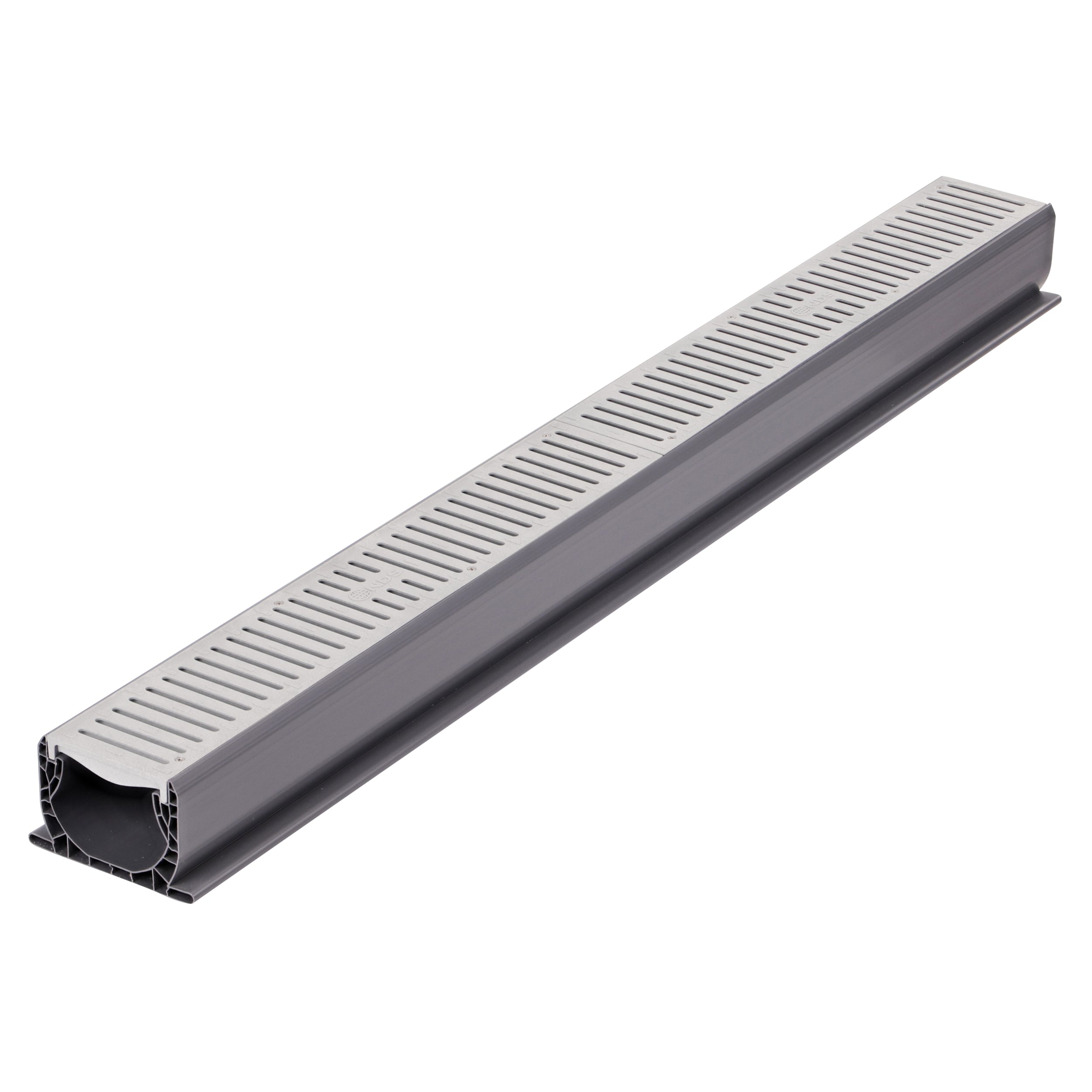 NDS Nds 241 Channel Drain Grate 4 in 2 Ft Gray
