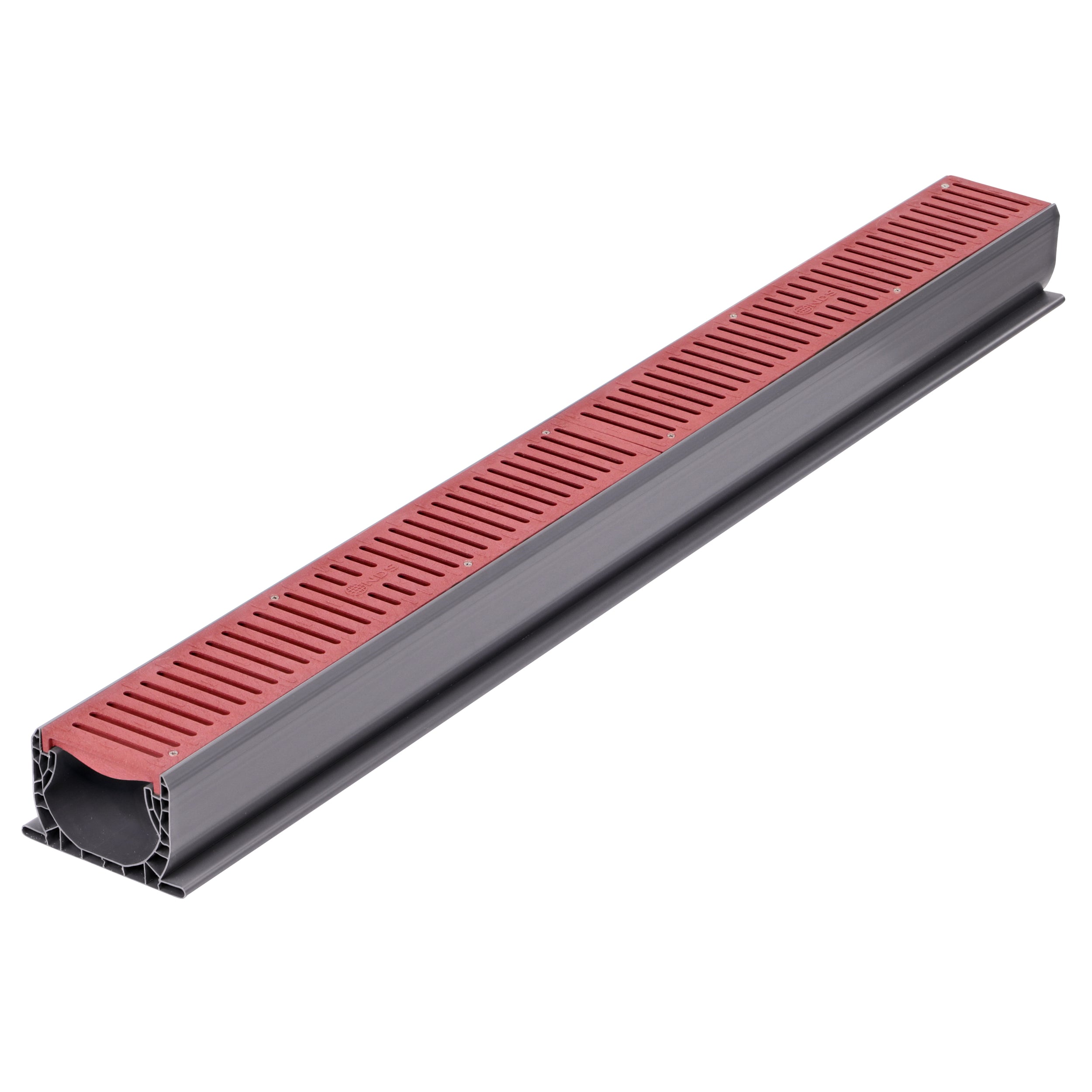 NDS Nds 251 Channel Drain Grate 4x24 Inches Brick Red