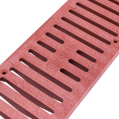 NDS Nds 251 Channel Drain Grate 4x24 Inches Brick Red