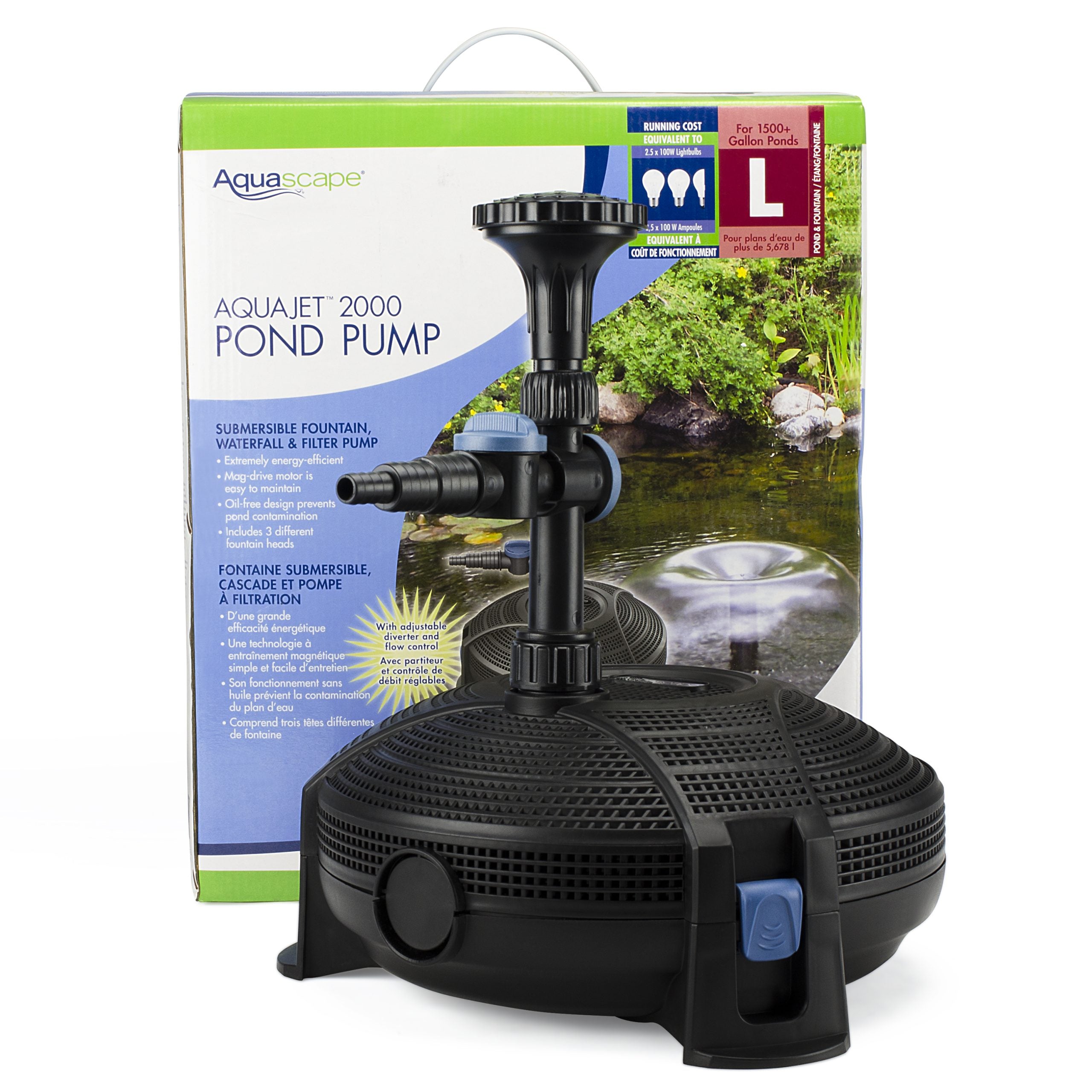 AQUASCAPE Aquascape 91016 Submersible Mag-drive Pond Pump 2000 Gph