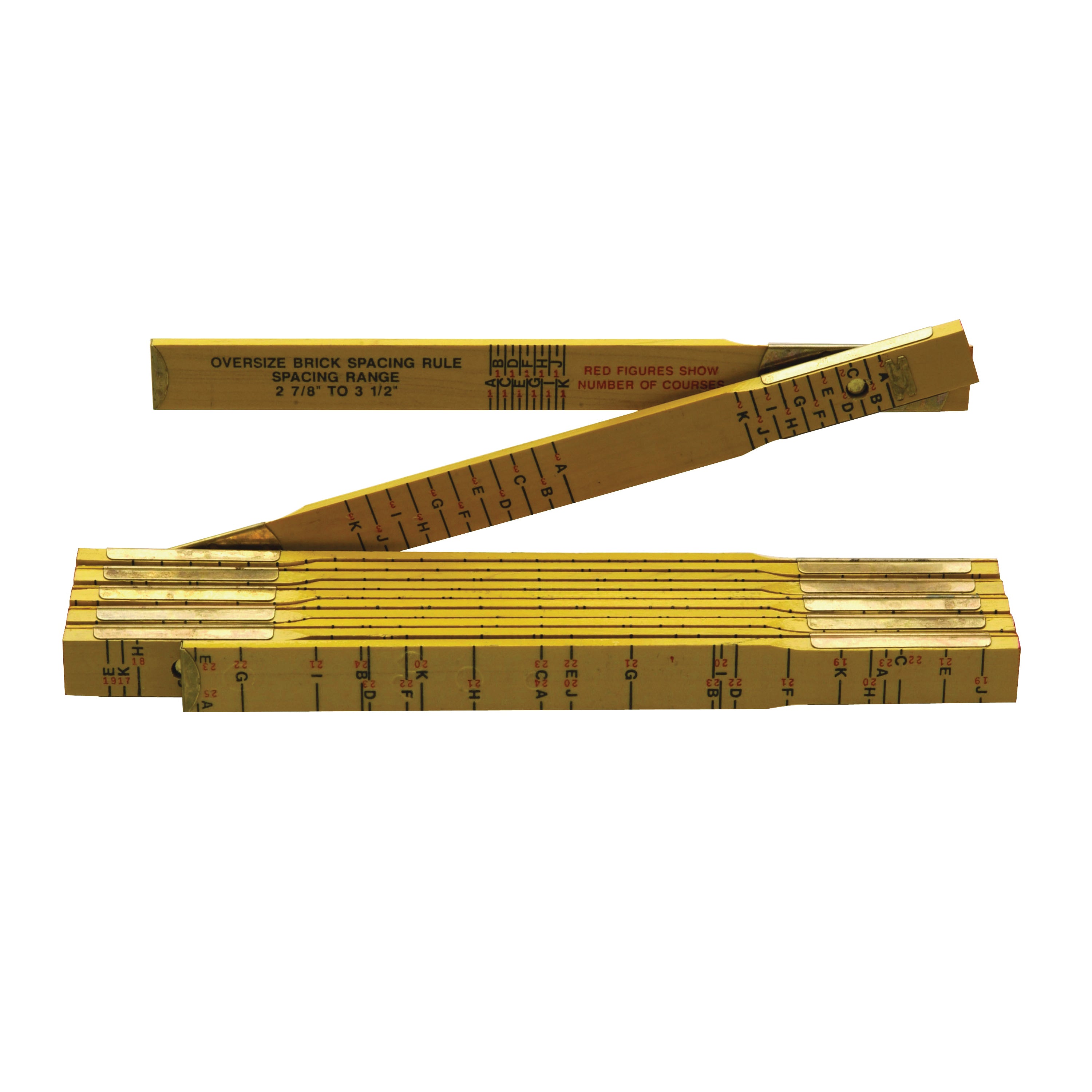 CRESCENT Crescent T656N 5/8 inches x 6 feet Oversized Brick Mason Red End Wood Rule