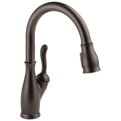 DELTA FAUCET Delta Faucet 9178-RB-DST Leland Pull-Down Kitchen Faucet 1.8 GPM 8 Inch Center