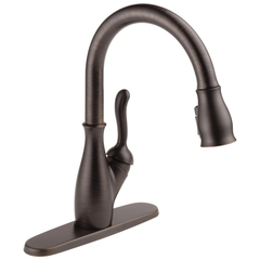 DELTA FAUCET Delta Faucet 9178-RB-DST Leland Pull-Down Kitchen Faucet 1.8 GPM 8 Inch Center