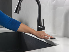 DELTA FAUCET Delta Faucet 9113-BL-DST Essa Single Handle Pull-Down Kitchen Faucet 1.8 GPM Single-hole