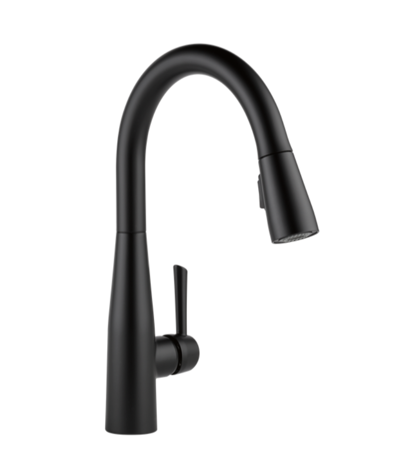 DELTA FAUCET Delta Faucet 9113-BL-DST Essa Single Handle Pull-Down Kitchen Faucet 1.8 GPM Single-hole