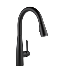 DELTA FAUCET Delta Faucet 9113-BL-DST Essa Single Handle Pull-Down Kitchen Faucet 1.8 GPM Single-hole
