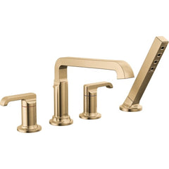 DELTA FAUCET Delta Faucet T4789-CZ-PR-LHP Tetra Tub Deck Mounted Roman Tub Filler with Built-In Diverter and Hand Shower - Less Handles and Rough In