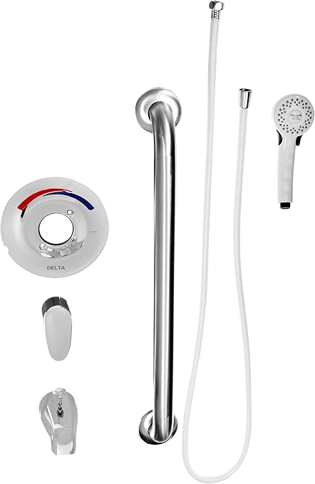 DELTA FAUCET Delta Faucet T13H252 Universal Tub Trim Hand Shower and Grab Bar 24 inch