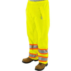 MAJESTIC Majestic 75-7351/M PU/Poly Hi Vis Waterproof DOT Waist Rain Pants Medium