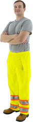 MAJESTIC Majestic 75-7351/M PU/Poly Hi Vis Waterproof DOT Waist Rain Pants Medium