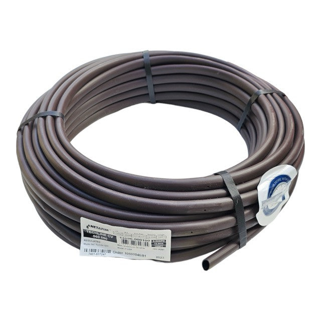 NETAFIM Netafim 14696-000100 Techline CV Series Dripline 0.9 GPH 12 inch emitter spacing 100 foot coil