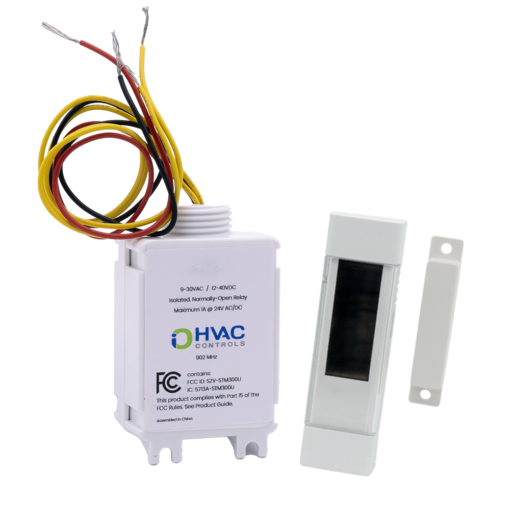 IO HVAC CONTROLS Io Hvac Controls AC-SOS-4 Wireless HVAC Shut Off Switch with Door/Window Sensors 4 Openings