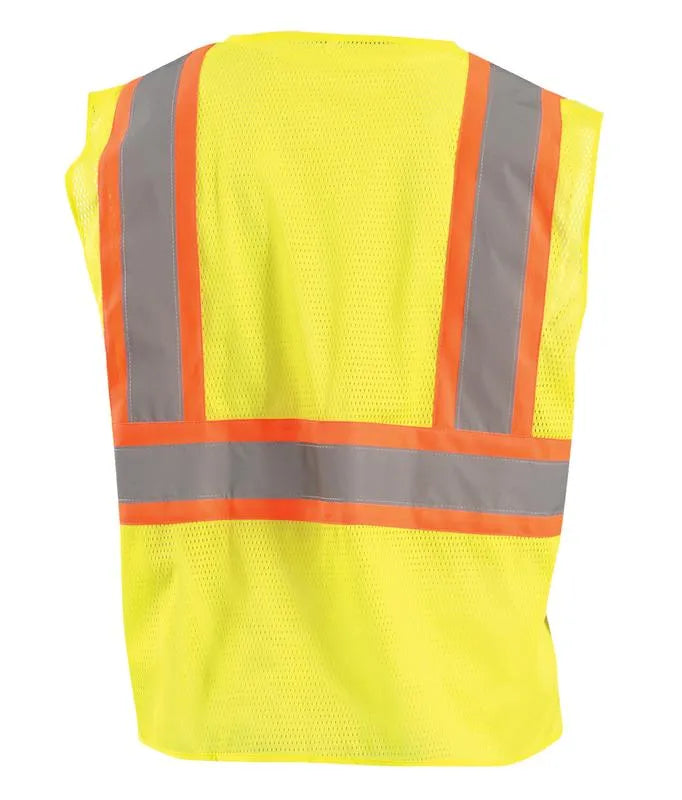 OCCUNOMIX Occunomix ECO-IM2TZ-YM Hi-Viz Polyester/Mesh Vest Medium