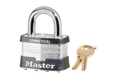 MASTER LOCK Master Lock 5KA-0389 4 pin tumbler padlock keyed alike 3/8 in dia x 15/16 in W x 1 in H shackle pack of 6