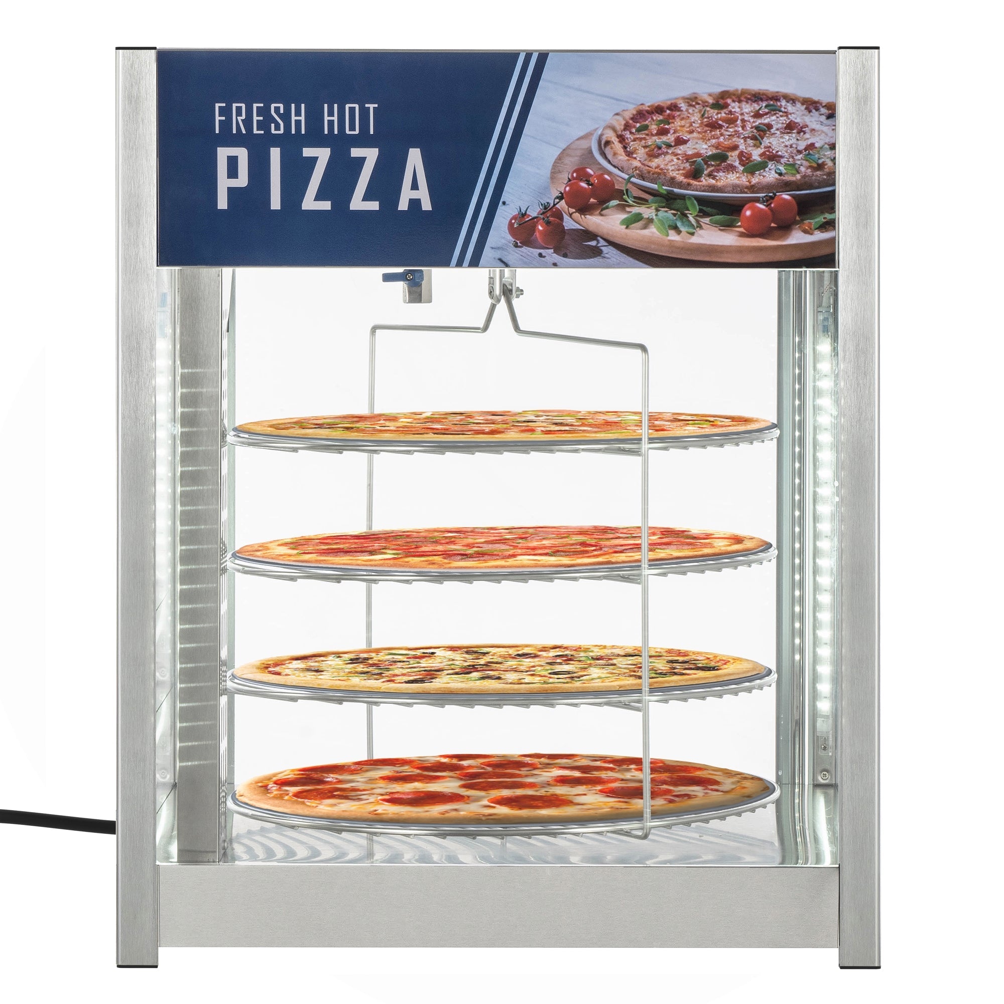 KOOLMORE Koolmore KM-HPD4-18 commercial pizza display warmer 1300w 24 in. for 18 in. pies