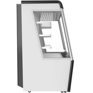 KOOLMORE Koolmore CDAU-13C 11.3 Cu. Ft. Stainless Steel Vertical Case Grab and Go Open Air Merchandiser 115 Volts