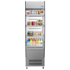 KOOLMORE Koolmore CDAU-7C-SS Open Air Merchandiser Cooler Grab and Go Refrigerator 7.7 cu. ft. 115V