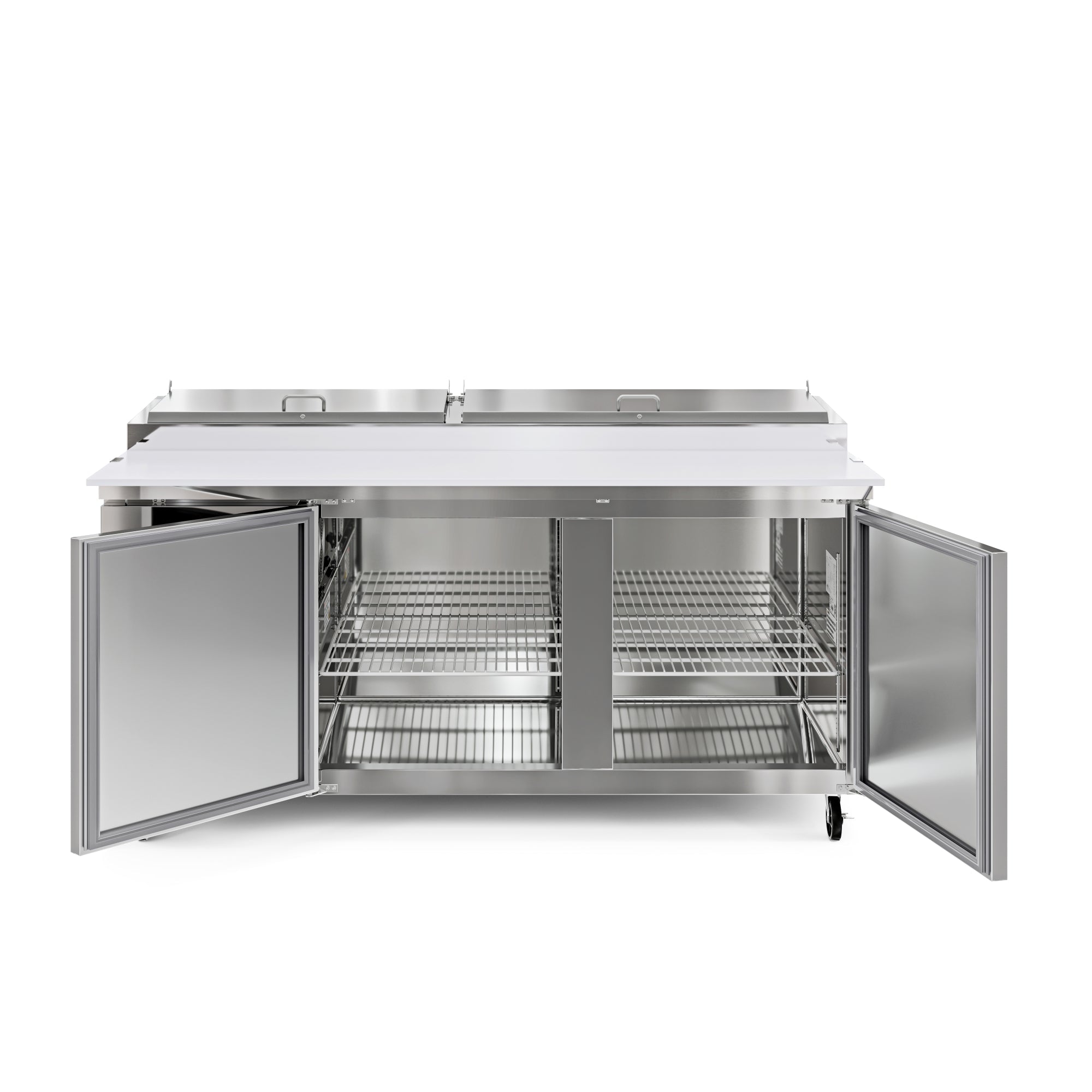 KOOLMORE Koolmore KM-RPPS-2DSS 71 in. Two Door Commercial Pizza Prep Refrigerator