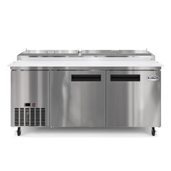 KOOLMORE Koolmore KM-RPPS-2DSS 71 in. Two Door Commercial Pizza Prep Refrigerator