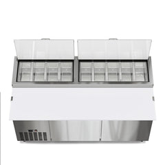 KOOLMORE Koolmore KM-RPPS-2DSS 71 in. Two Door Commercial Pizza Prep Refrigerator