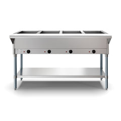 KOOLMORE Koolmore km-ows-4 four pan open well electric steam table 58.1 in. with undershelf