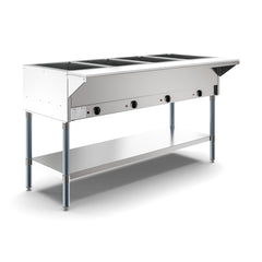 KOOLMORE Koolmore km-ows-4 four pan open well electric steam table 58.1 in. with undershelf