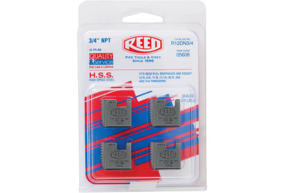 REED Reed 05608 R12+ Segmental Die 3/4 in NPT Thread Right Hand Thread 4 Pieces
