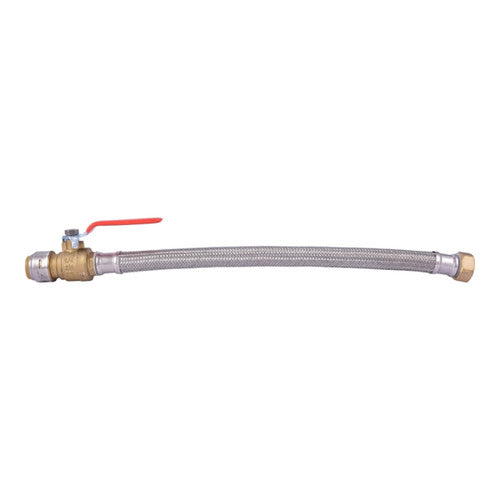SHARKBITE Sharkbite UR3088FX18BV Max 3/4 inch Ball Valve x 3/4 inch FIP x 18 inch Stainless Steel Flexible Water Heater Connector