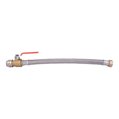 SHARKBITE Sharkbite UR3088FX18BV Max 3/4 inch Ball Valve x 3/4 inch FIP x 18 inch Stainless Steel Flexible Water Heater Connector