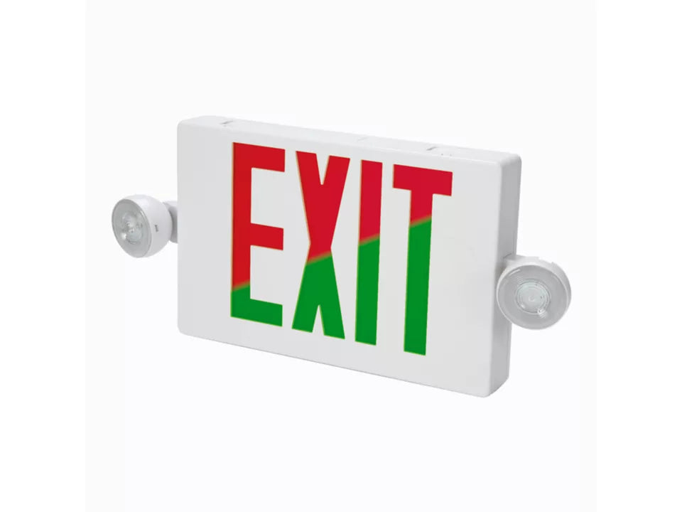 COOPER LIGHTING SOLUTIONS Cooper Lighting Solutions APC7RGBK All-Pro Combination Exit and Emergency Light 4.04W (Ceiling/Wall/End Mount)