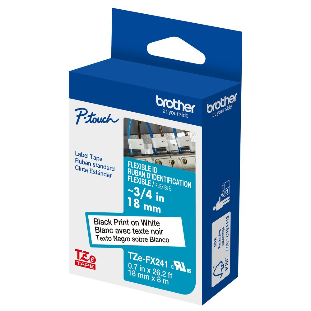 BROTHER Brother TZEFX241G TZe-FX241 Flexible ID Laminated Tape (18 mm x 8 m)