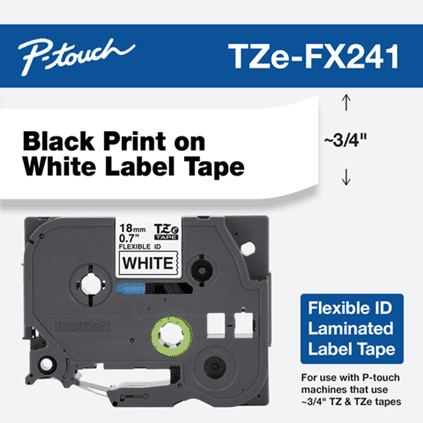 BROTHER Brother TZEFX241G TZe-FX241 Flexible ID Laminated Tape (18 mm x 8 m)