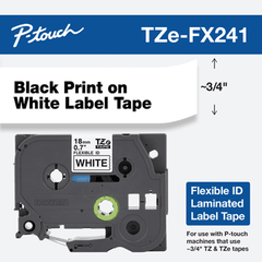 BROTHER Brother TZEFX241G TZe-FX241 Flexible ID Laminated Tape (18 mm x 8 m)