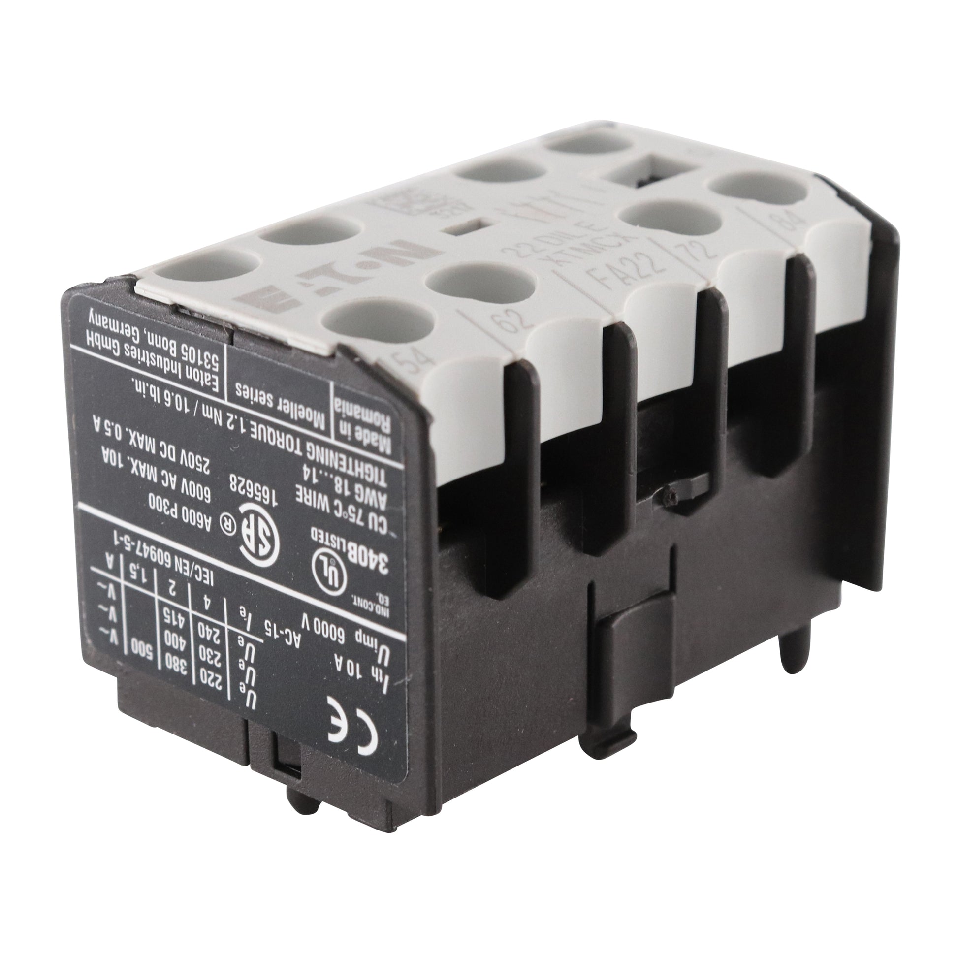 EATON Eaton XTMCXFA22 Mini Cont Acc Front Aux 10 A (4-Pole)