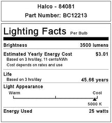 HALCO Halco 84081 T5HO LED Lamp 25W (45.2 in) T5FR25/850/DIR2/HO/LED