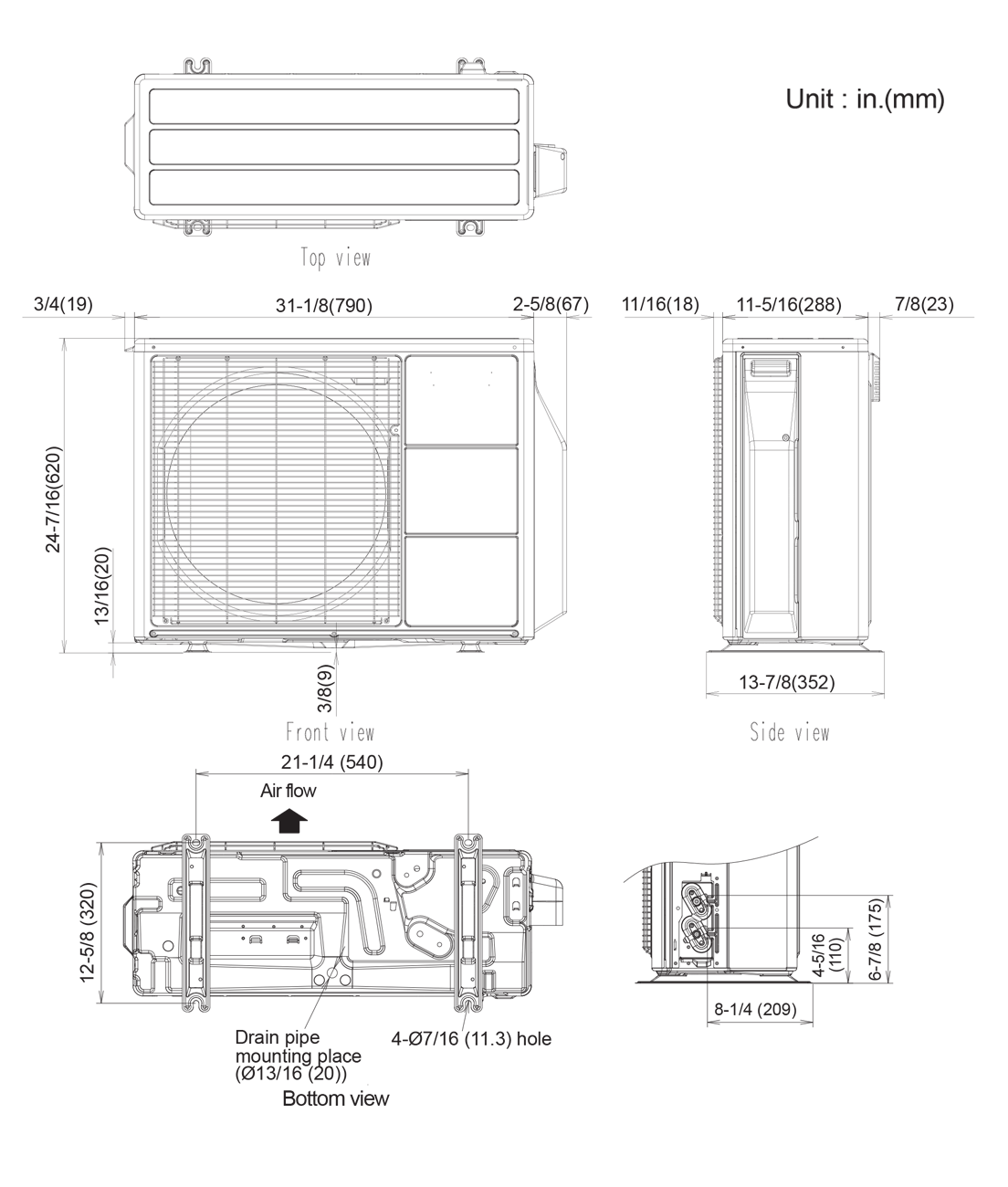 FUJITSU Fujitsu AOUG12LZAS1 Outdoor Condenser 12,000 BTU (Single Zone)