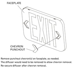 KEYSTONE Keystone KT-EX-TP1-WH3RG-SU 1.1W Style 1 SmartSafe LED Exit Sign (Surface Mount) LEXRG1W/WH-K