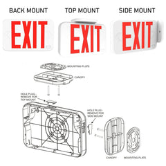 KEYSTONE Keystone KT-EX-TP1-WH3RG-SU 1.1W Style 1 SmartSafe LED Exit Sign (Surface Mount) LEXRG1W/WH-K
