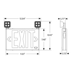 KEYSTONE Keystone KT-EC-TP2-WH3RGW-SU-RC LED Exit Emergency Combo 2W (Single or Double Face) KT-EC-TP2-WH3RGW-SU-RC