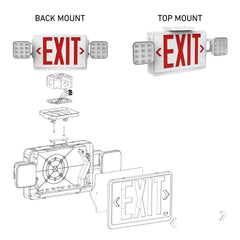 KEYSTONE Keystone KT-EC-TP1-WH3RGW-SD-RC Exit Emergency Combo 3.5-4W (Surface Mount) KT-EC-TP1-WH3RGW-SD-RC