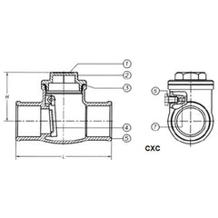MATCO-NORCA Matco-Norca 521C03LF Swing Check Valve 1/2 CxC (1/2 in)
