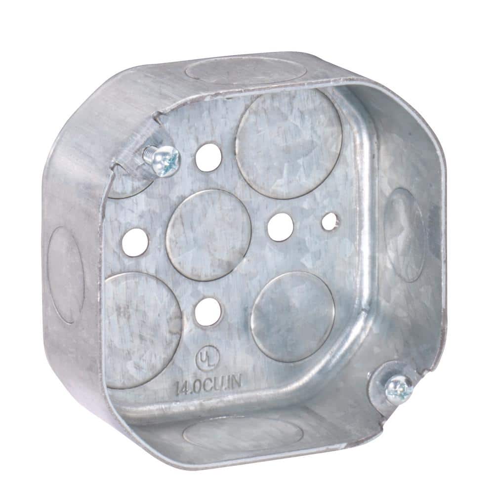 SOUTHWIRE Southwire 54151-S Steel Metallic Octagon Box 4 in x 1-1/2 in (1-Pack)