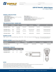 TOPAZ Topaz LPLTA-9W-CTSW-H UL Type A PLT 9W (Horizontal) LPLTA9WCTSWH