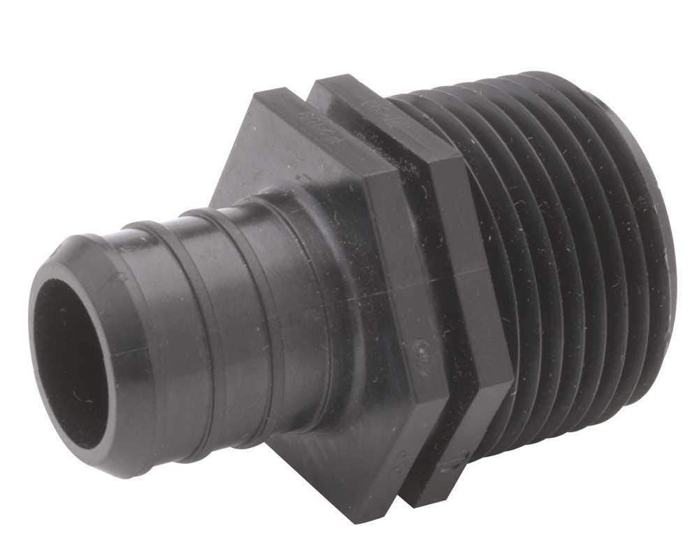 ZURN Zurn QQPMC44X QickSert polymer male adapter (3/4 in barb x 3/4 in MPT)