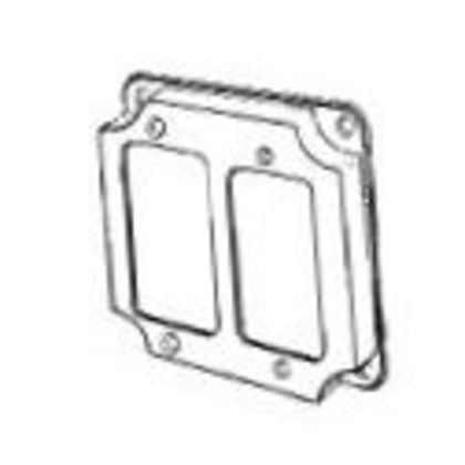 APPLETON Appleton 8362N 4 Inch Square Raised Surface Cover 1/2 Inch Deep (2 GFCI/Decora) 8362N