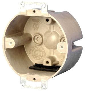 ALLIED MOULDED PRODUCTS Allied Moulded Products 9338-EK 3-1/2 Round Fixture Support Box (3.5 in Dia x 2 in) Replacement 9338-EK