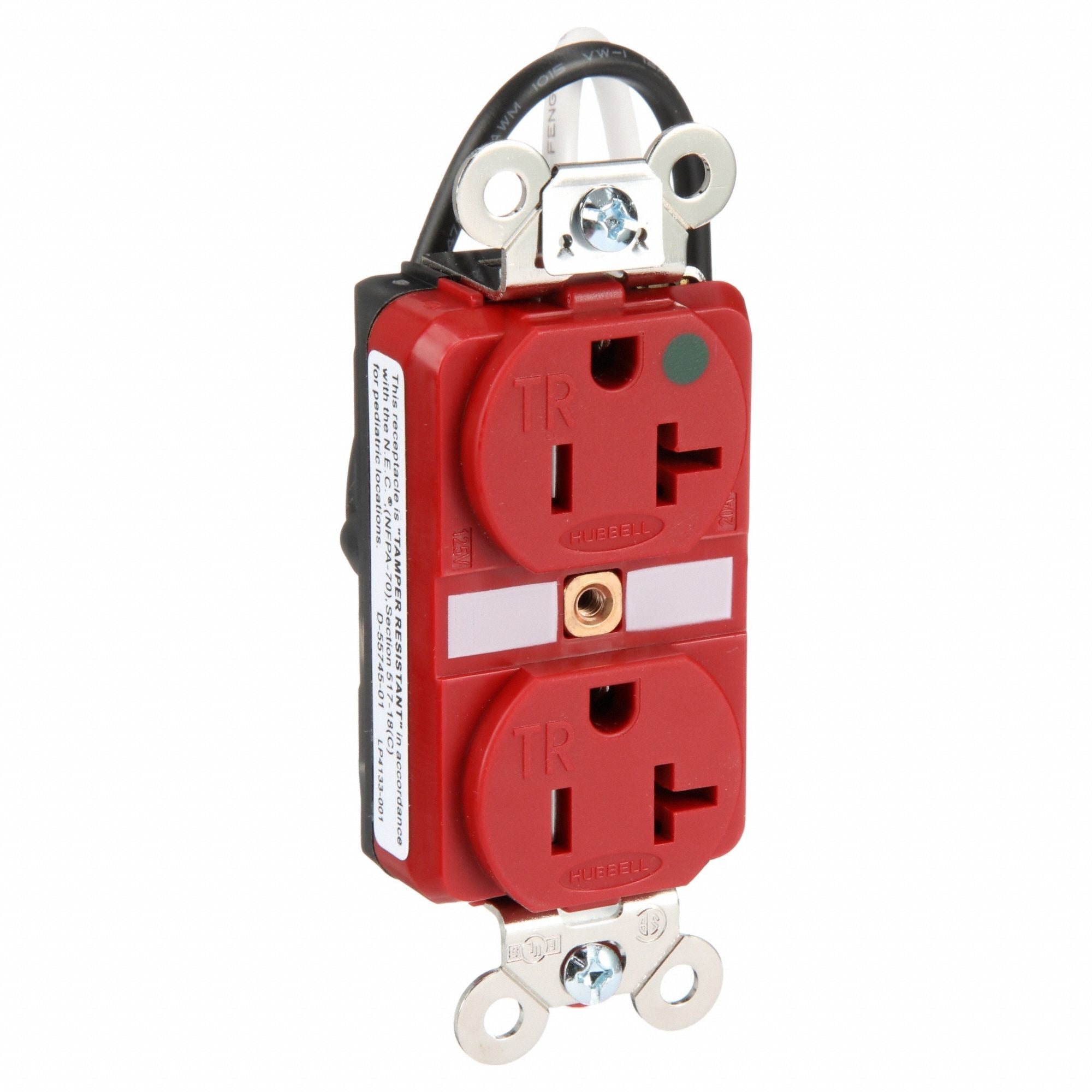 HUBBELL Hubbell HBL8300SGRA Hub Receptacle 20 A 125 VAC (Single Pack)