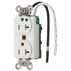 HUBBELL Hubbell HBL8300SGWA Tamper-Resistant Hospital Grade Receptacle 20A/125V (Duplex) HBL8300SGWA